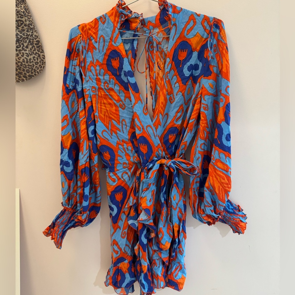 Stylish Blue and Orange Romper